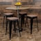 Flash Furniture 24" High Metal Indoor Counter Stool, Black, PK4 4-ET-31320W-24-BK-R-GG - alternate 1